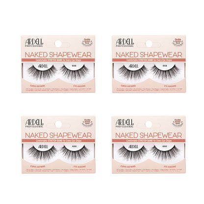 Four packages of Ardell Naked Shapewear false eyelashes on a white background