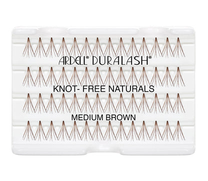Ardell Knot-Free Individuals - Medium (Brown) faux lashes labelled in inner plastic packaging