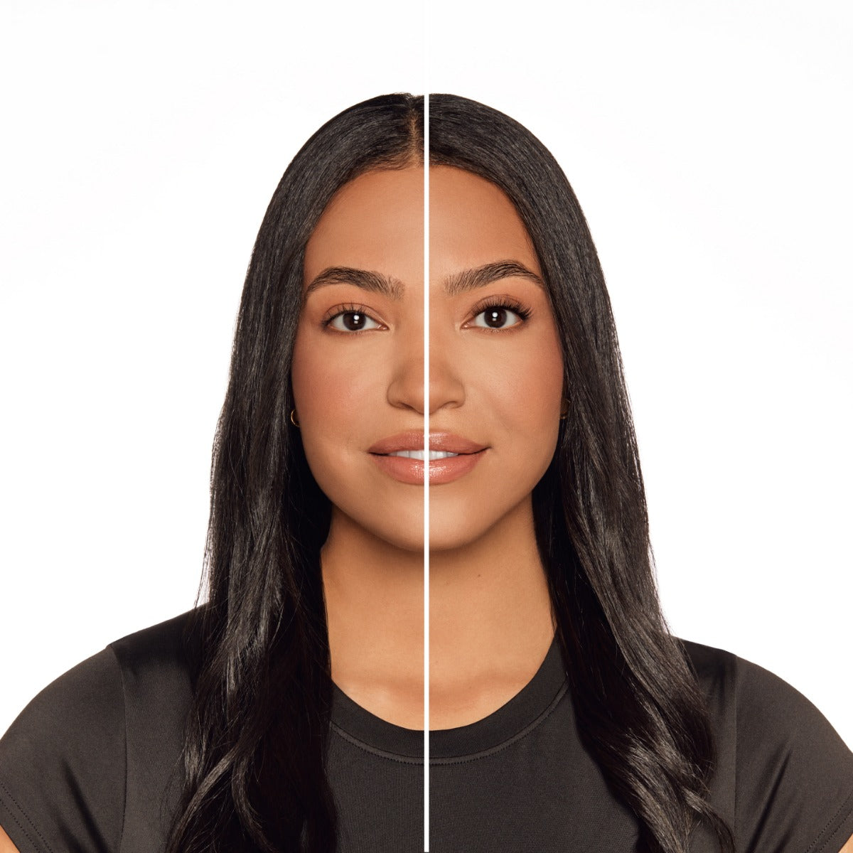 Seamless Underlash Extensions Fauxmink D Curl 32 ct on model with hooded eye shape