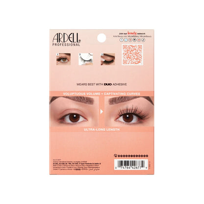 4 pair of lashes in back of packaging