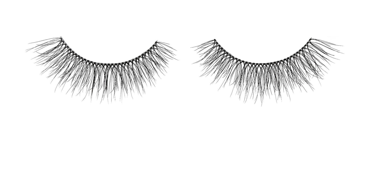 Pair of Ardell Naked Lash 423 false lashes side by side featuring clustered lash fibers