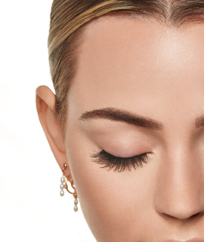 Model eye shot with closed eye wearing Winks Self Adhesive Jewel lashes